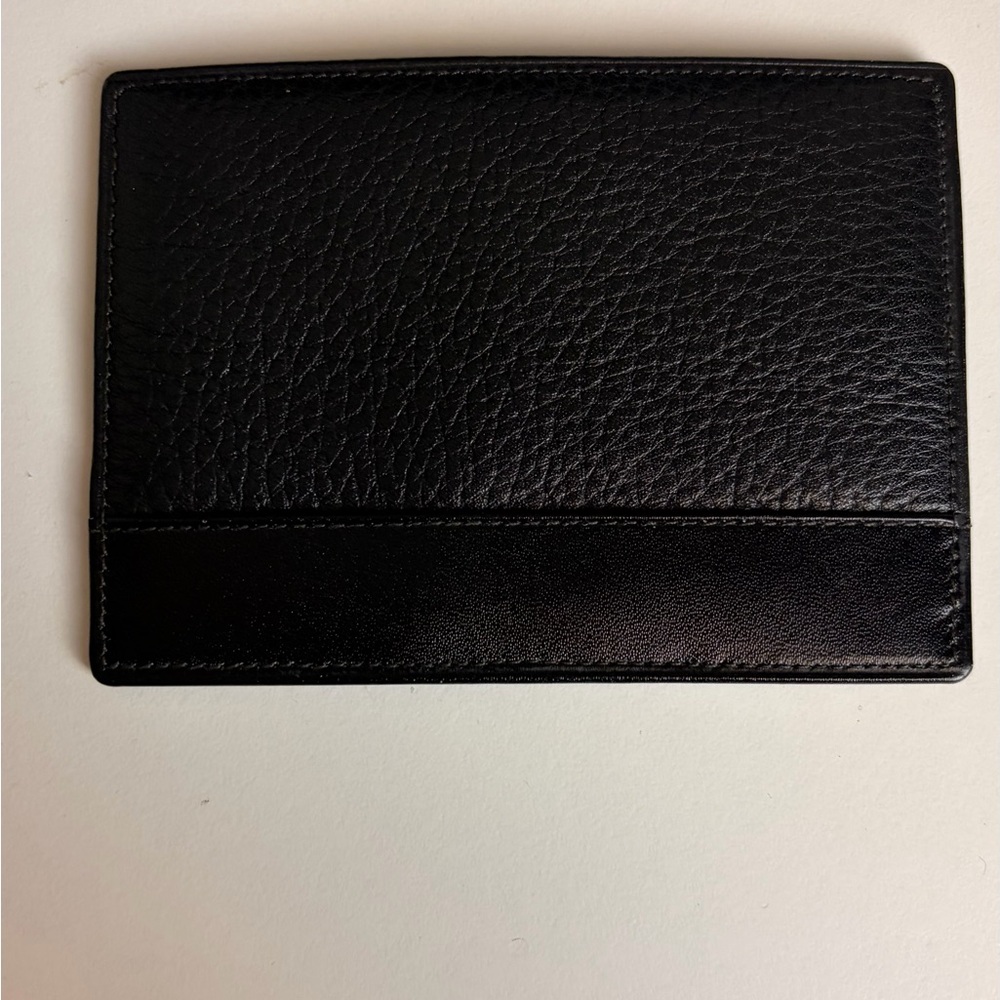 Lord & Taylor Black Leather Card Holder View 2